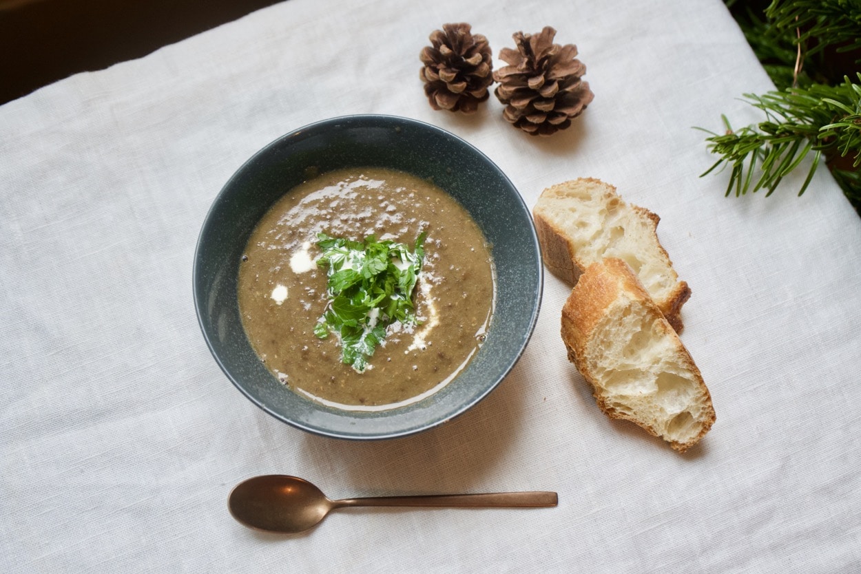 フランスのお正月料理レンズ豆のスープ