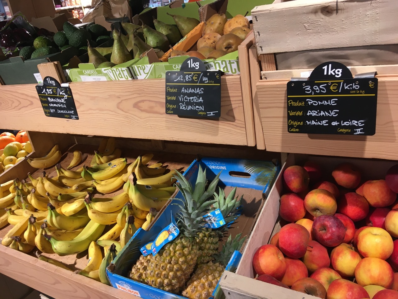 オーガニックショップの果物