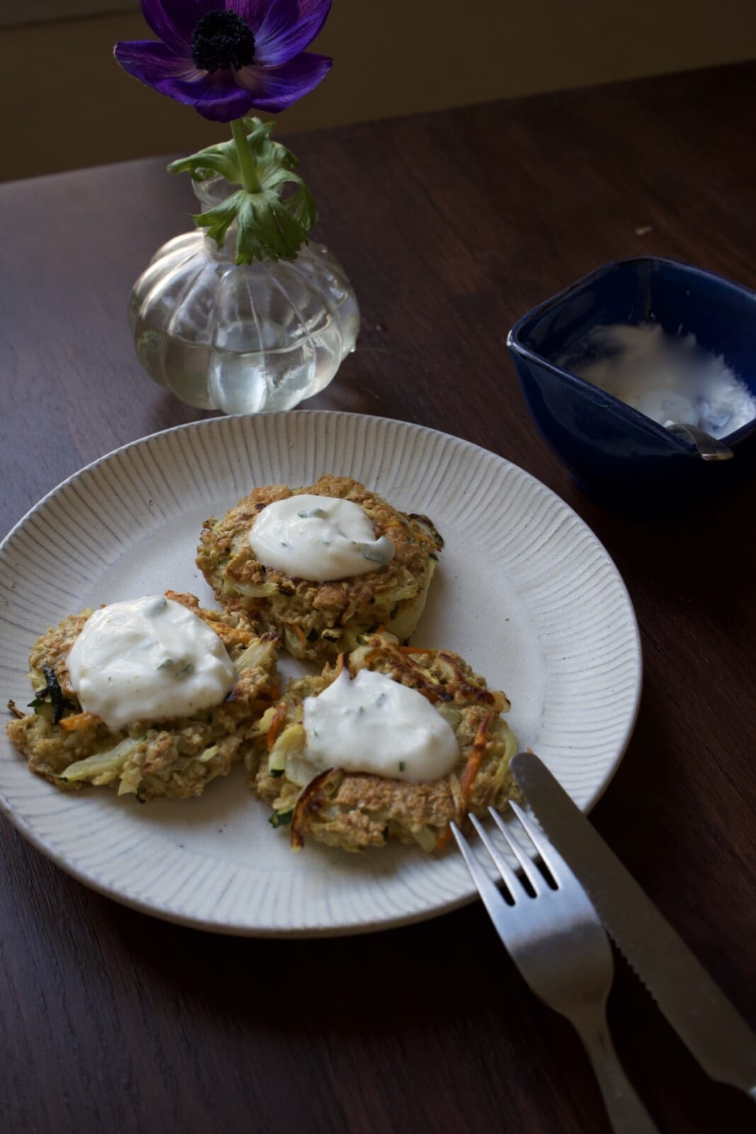 オートミールの野菜ガレット