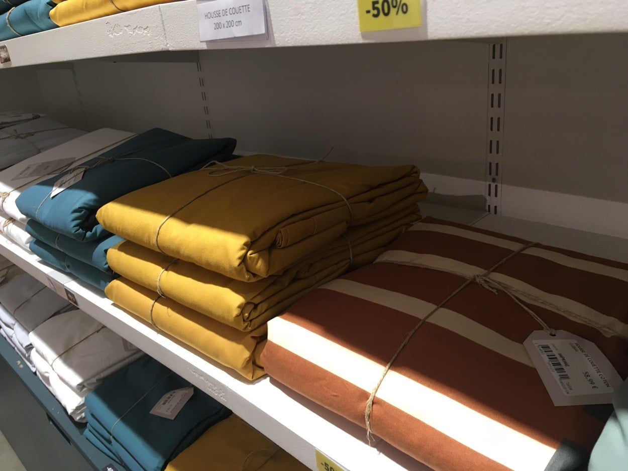 La Redoute(ラルドゥート)布団カバー フランス　定価3.3万　リネン LA Redoute(ラルドゥート) ベッドカバー・布団カバー・寝具