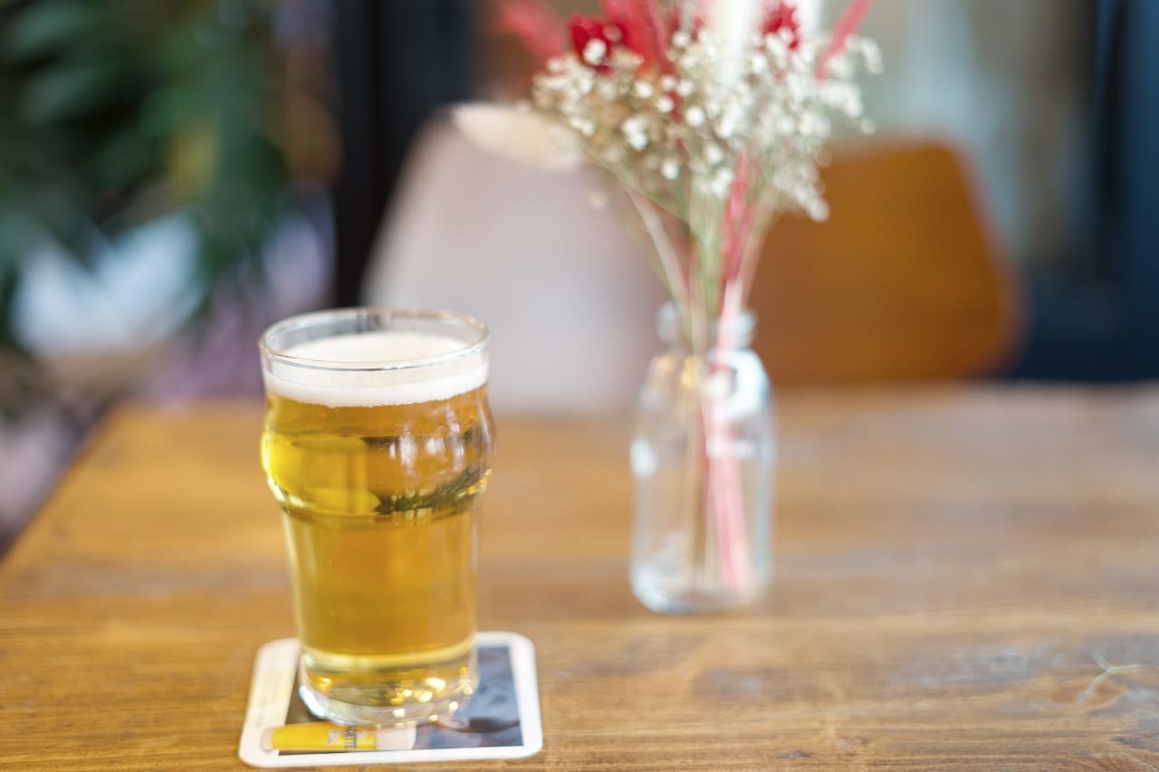 カフェのビール