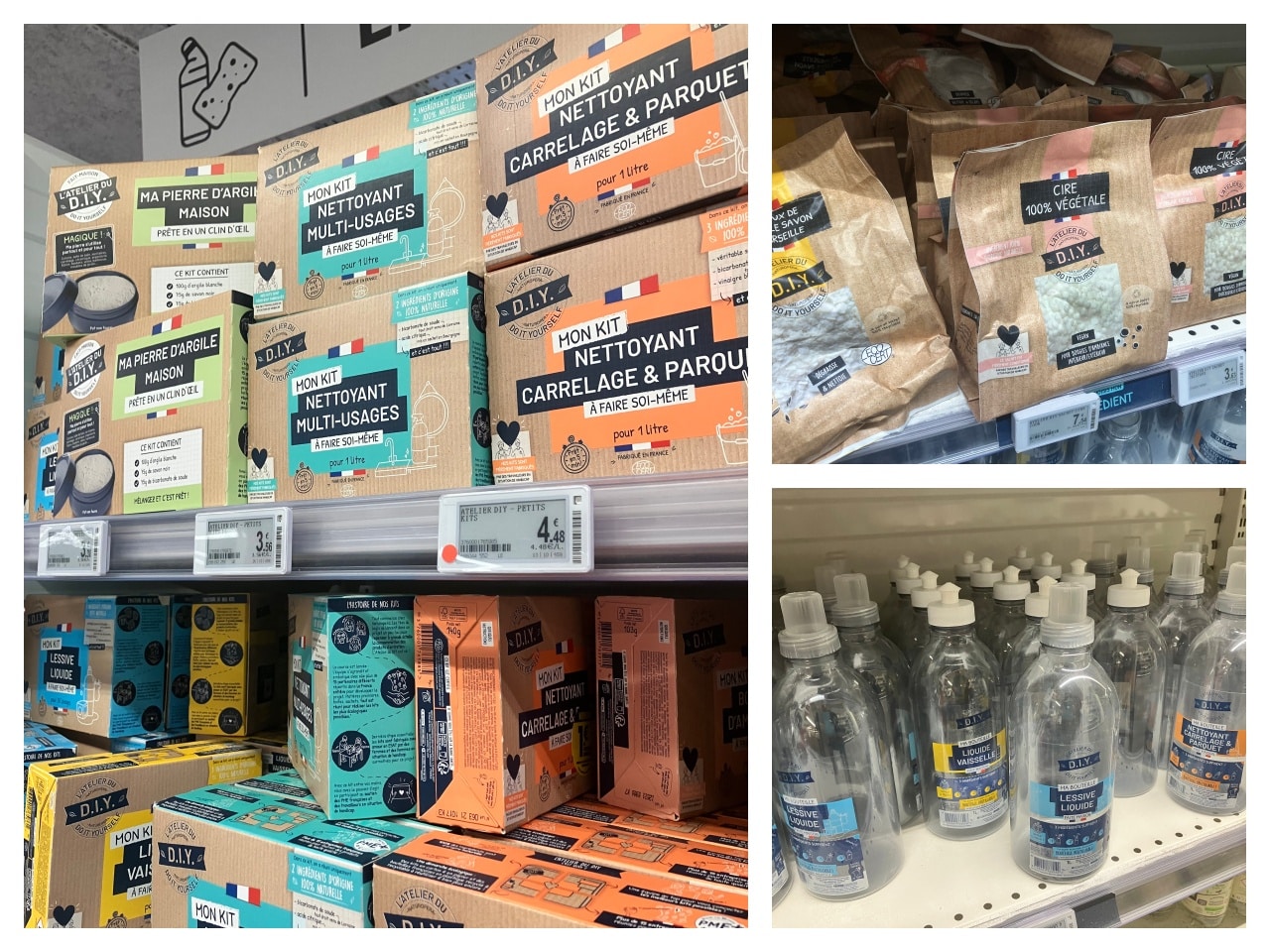 フランスのナチュラルクリーニング洗剤売り場
